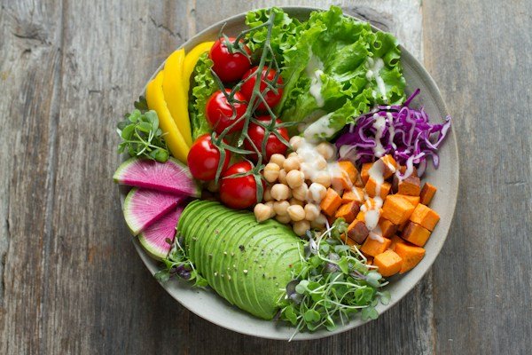 Fresh colourful salad